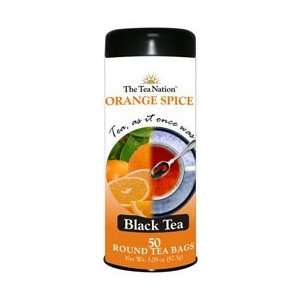 The Tea Nation Orange Spice Black Tea 25 round tea bags 1.54oz  