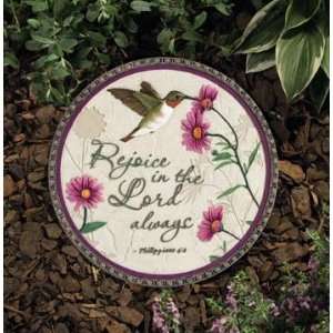  Rejoice in the Lord Hummingbird Stepping Stone: Home 