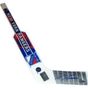  Eddie Giacomin Autographed Stick   Rangers Mini Goalie 