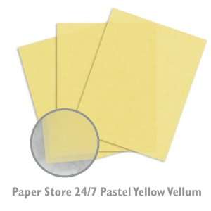  Translucent Vellum Inkjet Pastel Yellow Paper   50/Package 