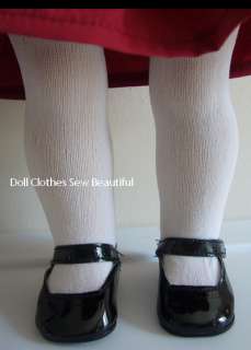 Victorian Era Black Shoes & White Tights fits American Girl  