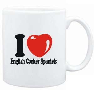 Mug White  I LOVE English Cocker Spaniels  Dogs:  Sports 