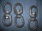 3PC SWIVEL EYE LIFTING CHAIN ROPE HOOK CLEVIS STEEL NEW