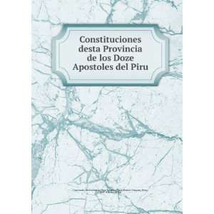  Constituciones desta Provincia de los Doze Apostoles del 