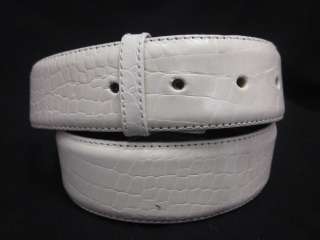 VICENZA White Leather 1.5 Belt Strip Sz 30  