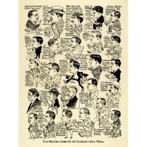   Famous Men Glendora California Judges Grocer   Original Halftone Print