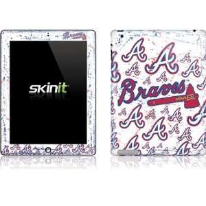   Atlanta Braves   White Primary Logo Blast Vinyl Skin for Apple iPad 2