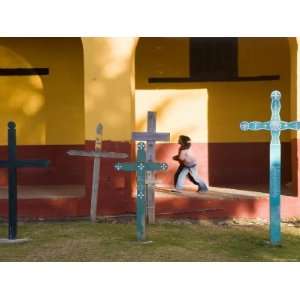  Young Girl and Indian Crosses, San Cristobal de Las Casas 