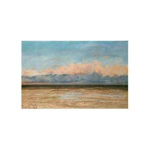  Sea At Palavas by Gustave Courbet. size 14 inches width 
