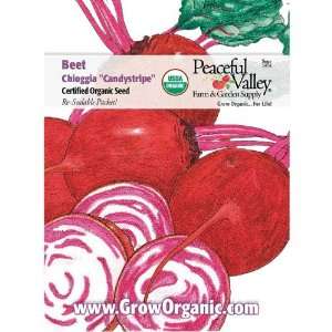  Organic Beet Seed Pack, Chioggia Patio, Lawn & Garden
