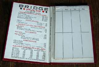 Vintage Bridge Score Pad in Booklet #2  