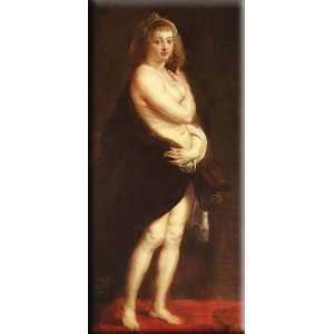  Venus in Fur Coat 8x16 Streched Canvas Art by Rubens 