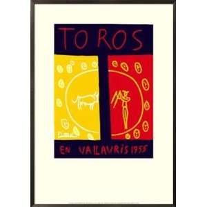  Toros En Vallauris 1955 (Silkscreen) Styles Framed Art 
