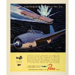   Grumman Avenger Pilot Wartime   Original Print Ad