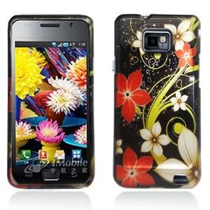 Samsung Galaxy S II i9100/ Galaxy S2/i777 White Red Flowers (2D) Hard 
