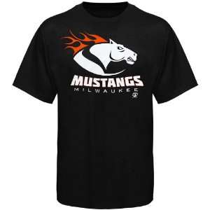  Milwaukee Mustangs Official Logo T shirt   Black: Sports 