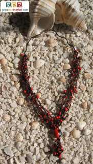HUAYRURO Necklace GOOD LUCK SEED Peruvian  Forest  
