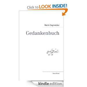 Gedankenbuch von Martin Sagmeister (German Edition) Axel Kröger 