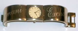 Armani Exchange Gold  Tone Bangle Style Bracelet Womens Watch 