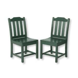   Bean All Weather Armless Dining Chair Set of 2 Patio, Lawn & Garden