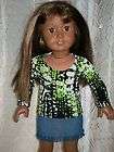 American Girl doll or 18 doll Hologram multicolors halter top with 