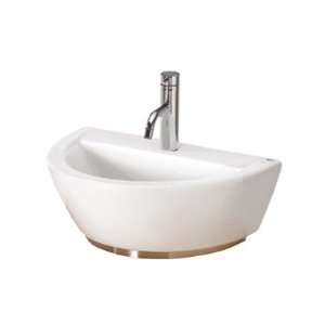  Arq Porcelain Bathroom Sink without Overflow in White 