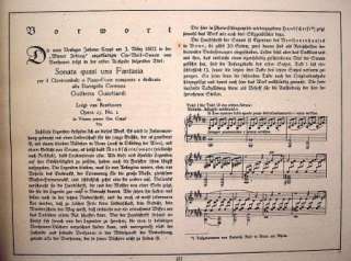 BEETHOVEN Sonate Op. 27, Nr. 2 Mondscheinsonate 1921 UE  