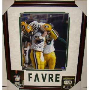  NEW Brett Favre SIGNED CUSTOM CHERRY Framed 12x16 Sports 