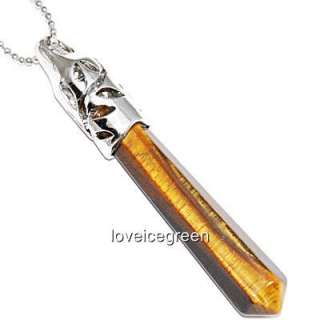 Tigers Eye Gemstone Bead Pendulum Pendant for Necklace  