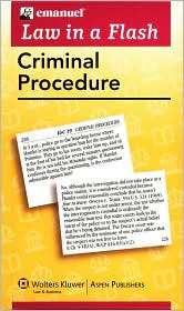 Law in a Flash Cards Criminal Procedure, (0735563608), Steven Emanuel 