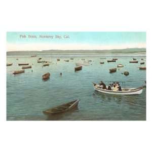  Fishing Boats, Monterey Bay, California Premium Poster 