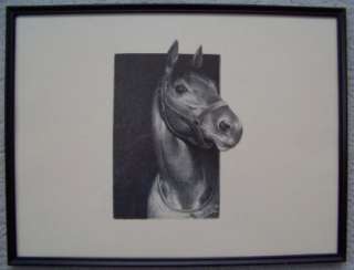 CW ANDERSON Framed Lithograph Famous Race Horse Seabiscuit Art
