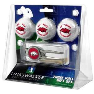  Arkansas Razorbacks UA NCAA Kool Tool 3 Golf Ball Gift 