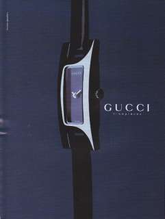 1999 GUCCI TIMEPIECES WATCH Photo Print Ad  