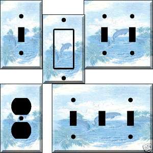 Leaping Dolphins Light Switch Plate Cover switchplate  