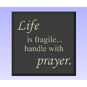  Decorative Wood Sign Plaque Wall Decor with Quote Life is fragile 