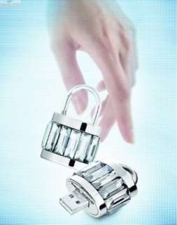 Swarovski~Philips~ USB Flash Drive~Memory Key~Clear Crystal LOCK ~ $ 