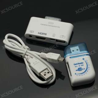   Camera Connection Kit Adapter USB SD TF Card Reader HDMI Output AC10