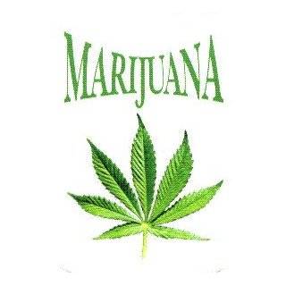 Marijuana   With Leaf on White   Rectangle Sticker / Decal (Hemp 