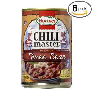 Hormel Chilimaster Three Bean, 15 Ounce (Pack of 6)  