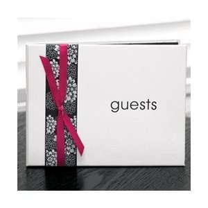  Floral Ribbon Guest Book   Black: Arts, Crafts & Sewing