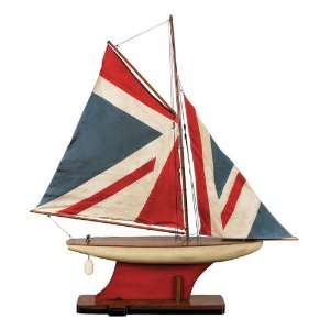  AM Union Jack Pond Yacht, Scale Boat Model   Nautical Home 