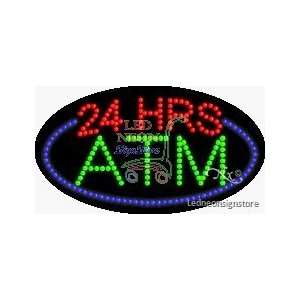 24 HRS ATM LED Sign 15 inch tall x 27 inch wide x 3.5 inch 