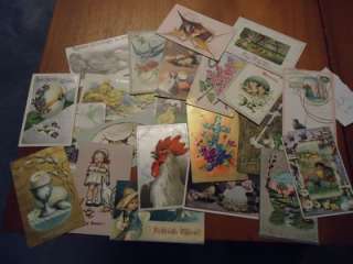 EARLY 1900s EASTER POSTCARDS   LOT OF 22 CARDS  