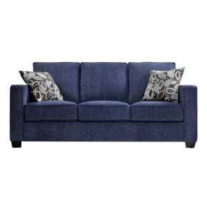   Sofa Federal Blue with Brown Modern Leaf Pillows Furniture & Decor