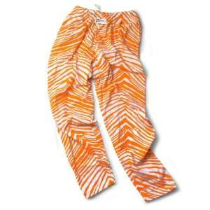  Zubaz Pants: Orange/White Zubaz Zebra Pants: Sports 
