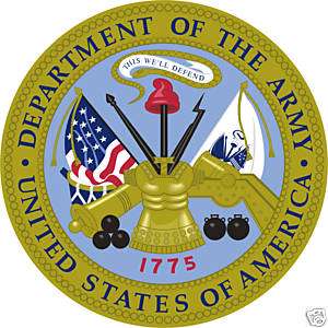 Large 8 United States Department Army Window Decal USA  