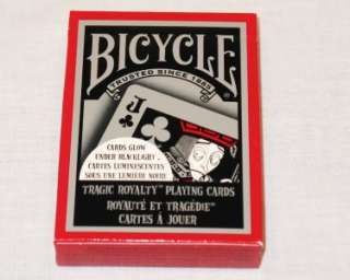 Bicycle Tragic Royalty Playing Cards   Black Light glow  