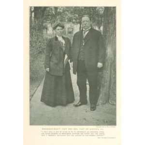   1909 Print President Mrs William H Taft At Augusta GA 