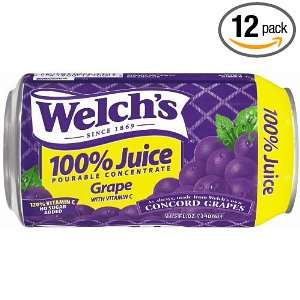Welchs 100% Grape Juice, 12 Ounce Grocery & Gourmet Food